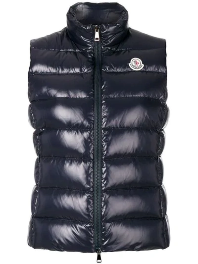 Shop Moncler Ghany Gilet Jacket In Blue