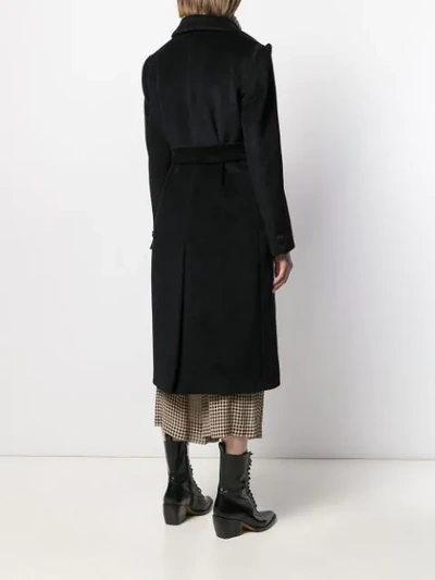 Shop Tagliatore Double Breasted Wool Coat In Black