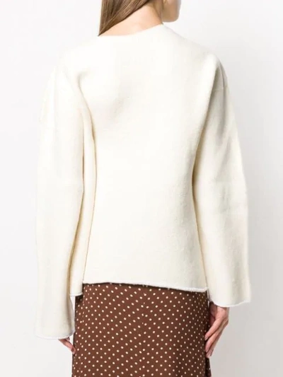 Shop Jacquemus La Maille Nepou Sweater In White