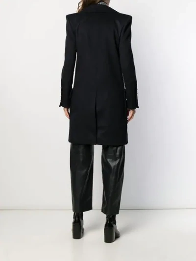 BALMAIN DOUBLE BREASTED COAT - 蓝色