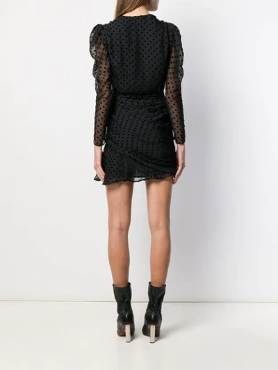 Shop Iro Polka Dot Mini Dress In Black