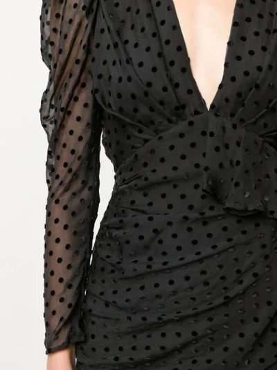 Shop Iro Polka Dot Mini Dress In Black