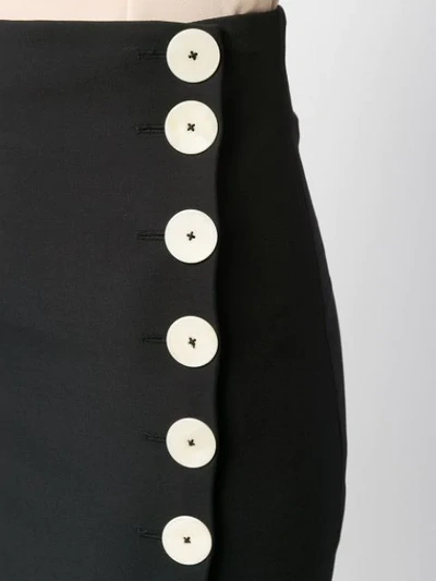 Shop A.w.a.k.e. Buttoned Pencil Skirt In Black