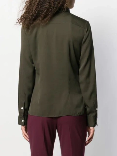 Shop Theory Long Sleeved Shirt In Green