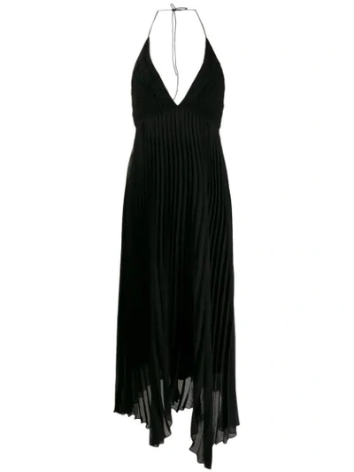 Shop Alice And Olivia Halter Neck Dress In Black