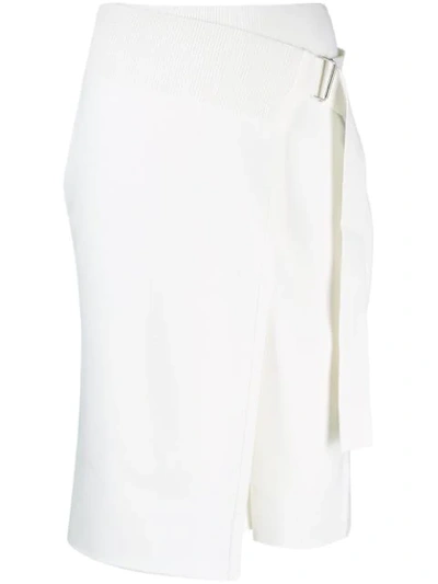 Shop Helmut Lang Compact Skirt In Neutrals