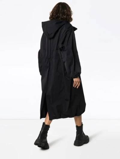 Shop Bottega Veneta Zipped Oversize Coat In Black