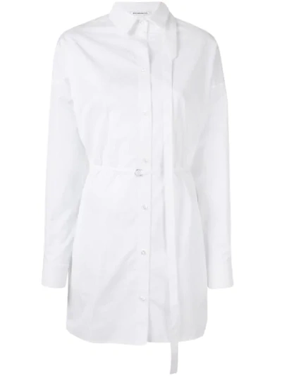 Shop Boyarovskaya Long Poplin Shirt In White