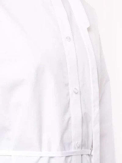 Shop Boyarovskaya Long Poplin Shirt In White
