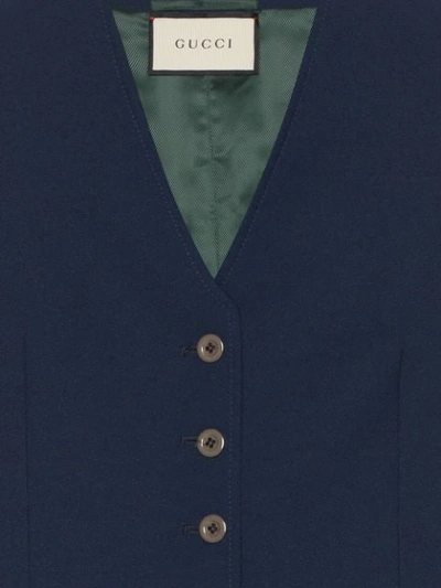 Shop Gucci Tailored Waistcoat In Blue