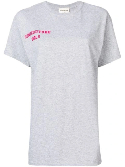 Shop Semicouture 'margherita' T-shirt In Grey