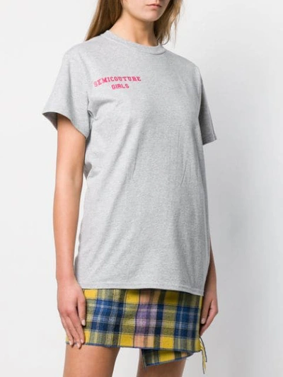 Shop Semicouture 'margherita' T-shirt In Grey