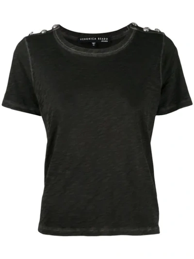 Shop Veronica Beard Slim-fit Carla T-shirt In Grey