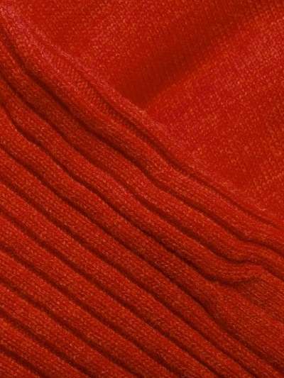 Shop Ambush Logo Knitted Roll-neck Jumper In Orange