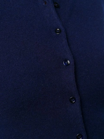 Shop Aspesi Cashmere Slim-fit Cardigan In Blue