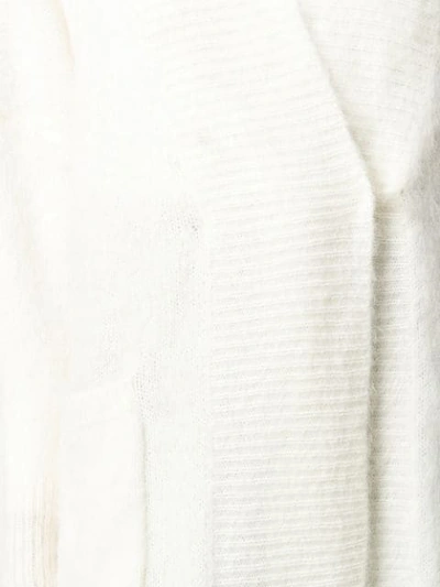 Shop Agnona Draped Oversized Cardigan In White