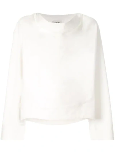 Shop Lemaire Boxy-fit Sweatshirt In White