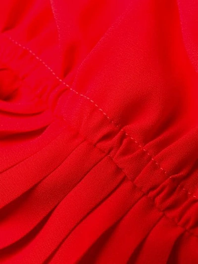 Shop Kenzo Pleated Midi Dress In Red