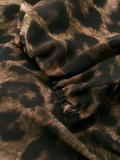 Shop John Richmond Leopard Print Mini Dress In Brown