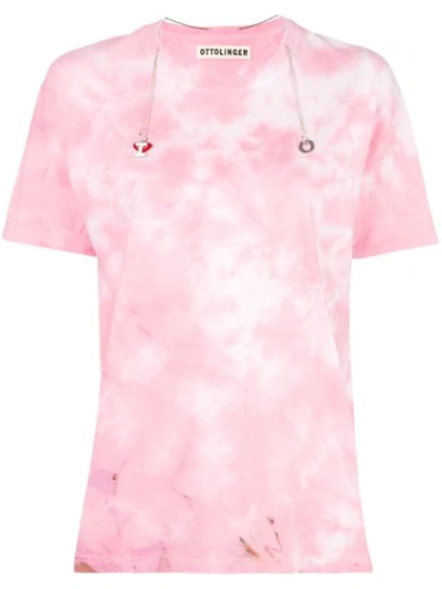 Shop Ottolinger Tie Dye Print T-shirt - Pink