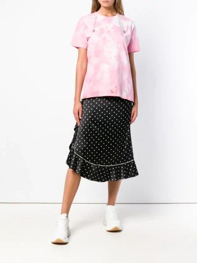 Shop Ottolinger Tie Dye Print T-shirt - Pink