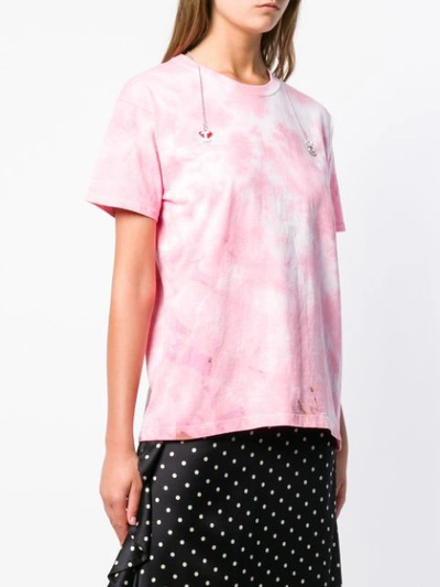 Shop Ottolinger Tie Dye Print T-shirt - Pink