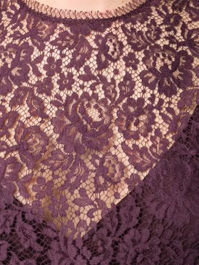 Shop Givenchy Floral Lace Top In Purple