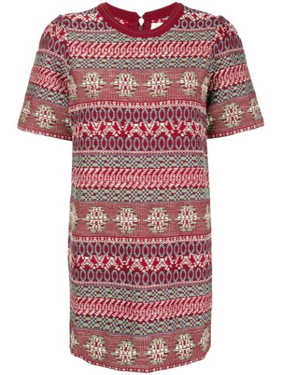 Shop Miahatami Jacquard T-shirt Dress - Red