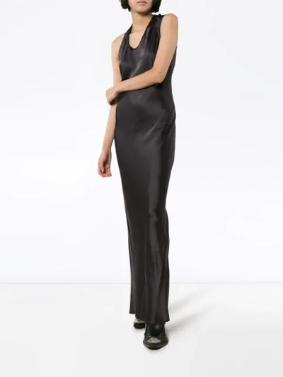 Shop Helmut Lang Halterneck Backless Gown In Black