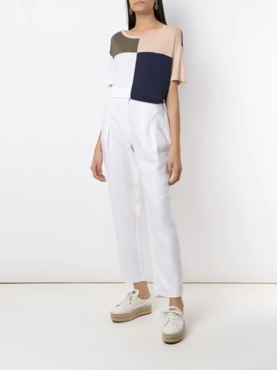 Shop Alcaçuz Cropped Marles Trousers In White