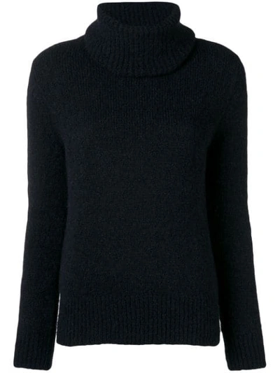 Shop Blugirl Roll-neck Fitted Sweater - Black