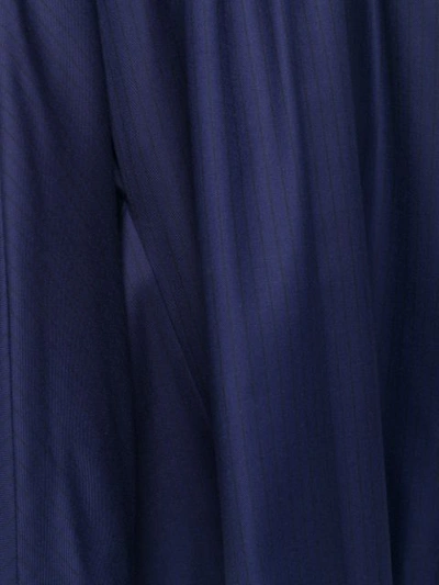 Shop Comme Des Garçons Comme Des Garçons Striped Asymmetric Skirt In Blue