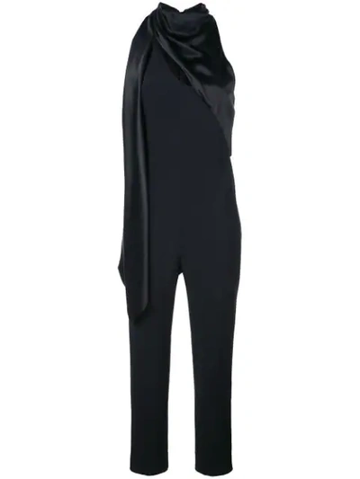 Shop Cushnie Scarf Jumpsuit In Black