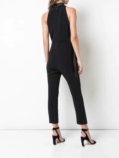 Shop Cushnie Scarf Jumpsuit In Black