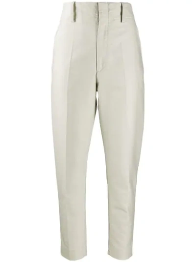 Shop Isabel Marant Étoile Plain Slim-fit Trousers In Neutrals