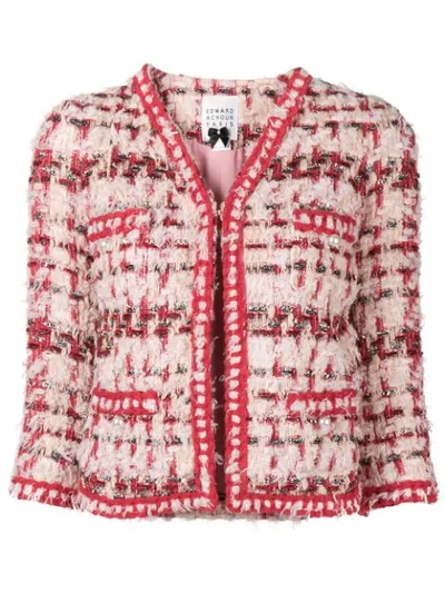 Shop Edward Achour Paris Classic Tweed Jacket In Multicolour