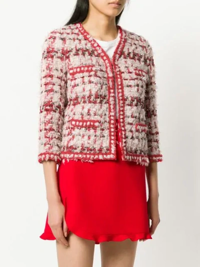 Shop Edward Achour Paris Classic Tweed Jacket In Multicolour