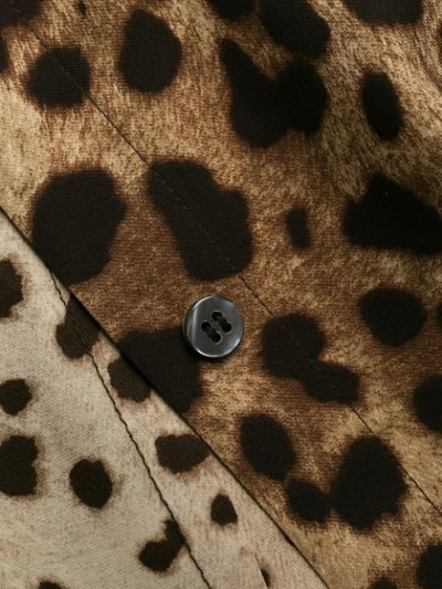 Shop Dolce & Gabbana Leopard-print Long-sleeve Shirt In Neutrals