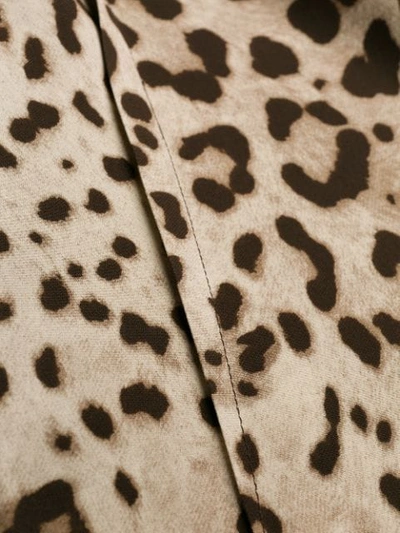 Shop Dolce & Gabbana Leopard-print Long-sleeve Shirt In Neutrals