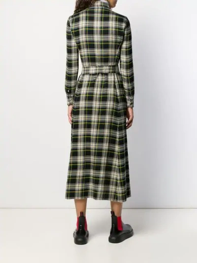 Shop Polo Ralph Lauren Plaid Shirt Dress In Green