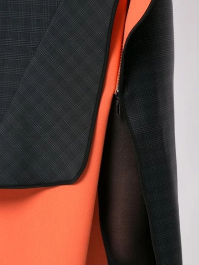 Shop Maticevski Checked Ruffle Detail Skirt In Black