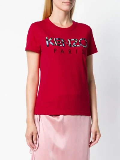 Shop Kenzo Logo T-shirt - Red
