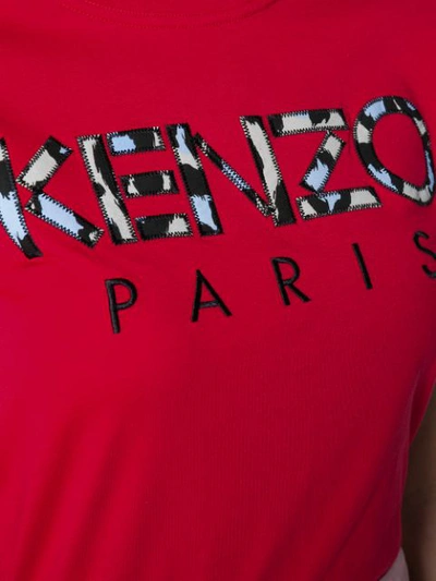 Shop Kenzo Logo T-shirt - Red