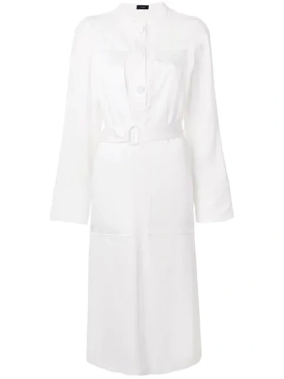 Shop Joseph Fort Crepe Satin Dress In White