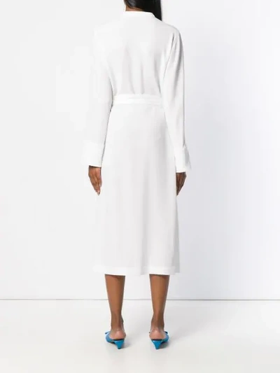 Shop Joseph Fort Crepe Satin Dress In White