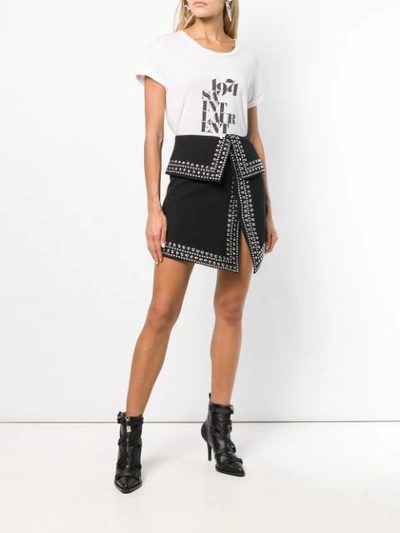 Shop Amuse Embellished Structured Skirt - Black