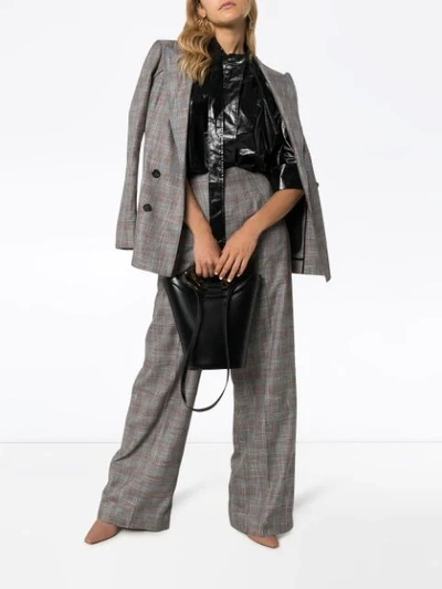 超大款人造皮革衬衫