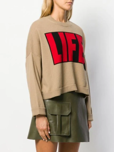 Shop Moncler Life Sweater In Brown