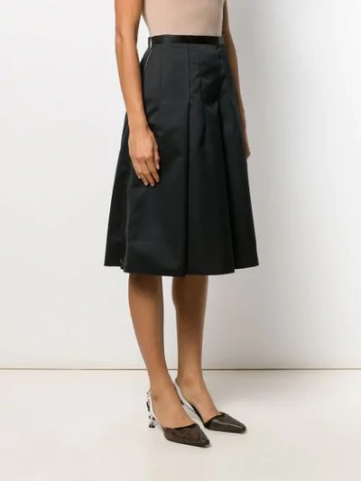 Shop N°21 Box Pleat Skirt In Black