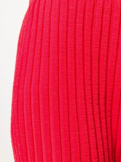 Shop Simon Miller Rib Knit Wide Leg Trousers - Red